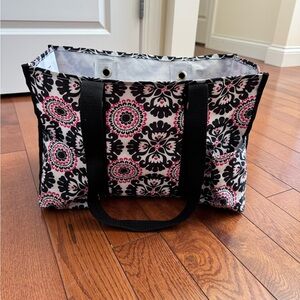 Stylish 31 Black and Pink Utility Tote Bag